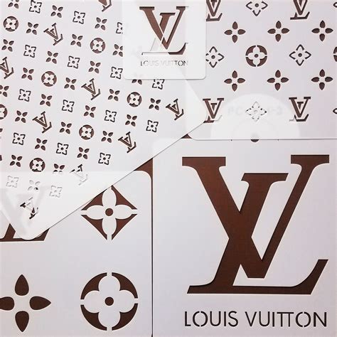 louis vuitton cake stencil for sale uk|Louis Vuitton pattern stencil.